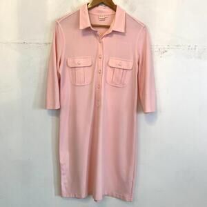 PERSIFOR light pink 3/4 sleeve mini dress sz M